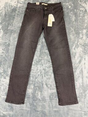Levis 712 Slim Black Denim Jeans Womens Size 10 Mid-Rise Stretch Fabric NWT